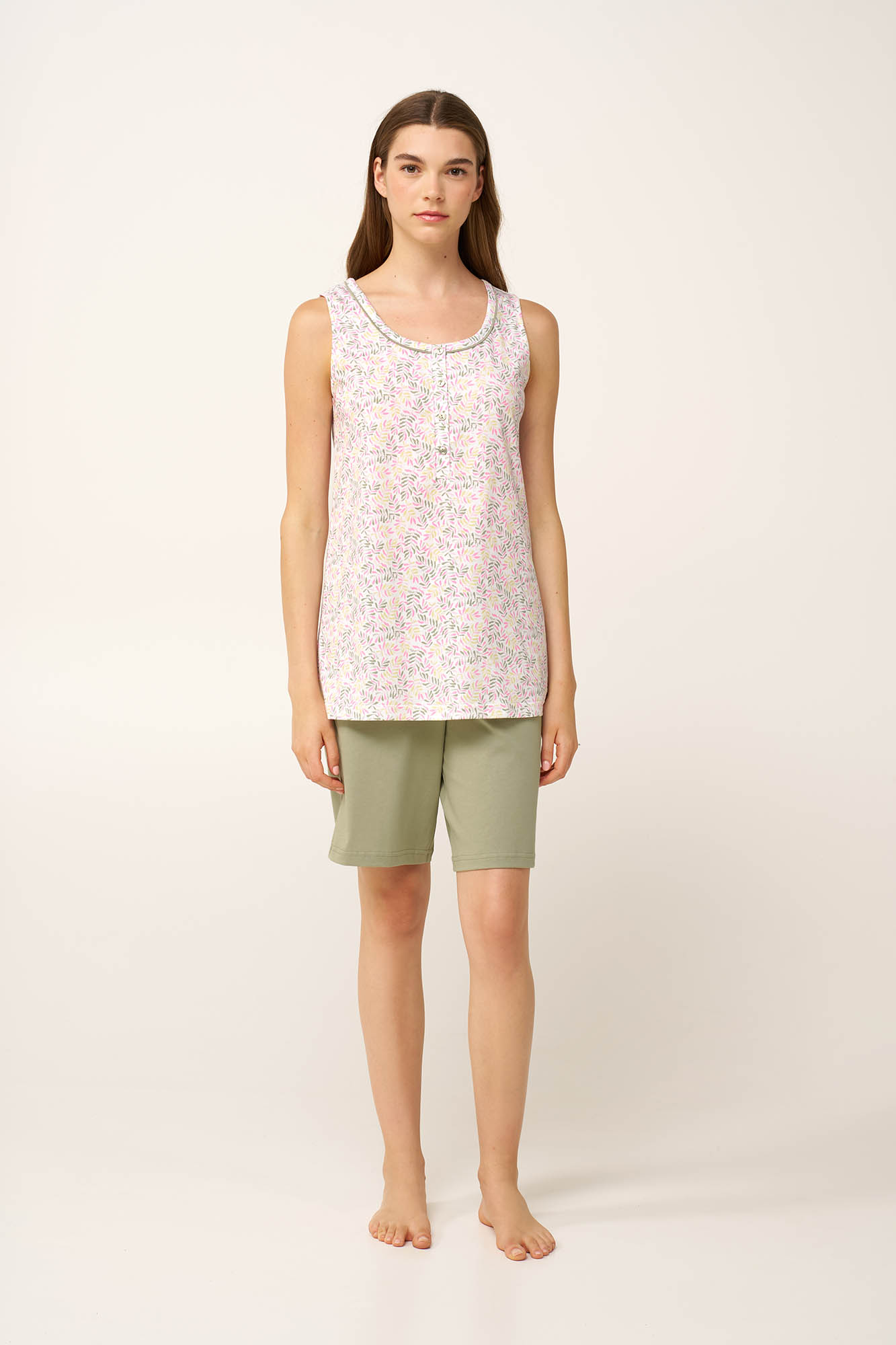 Αμάνικη Γυναικεία Πυτζάμα με Πατιλέτα