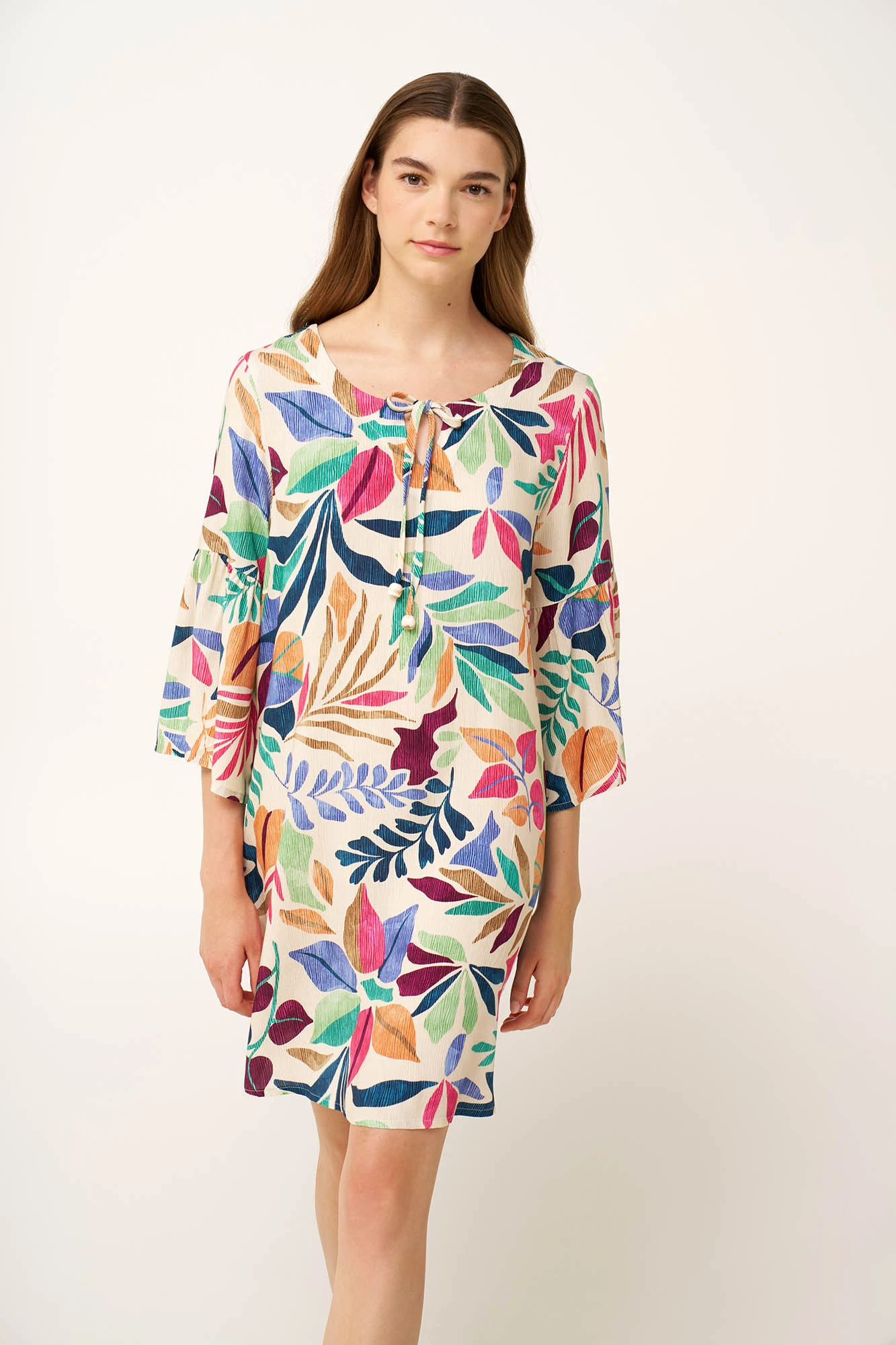 1_0790481784 Φλοράλ Καλοκαιρινό Φόρεμα από Ποπλίνα