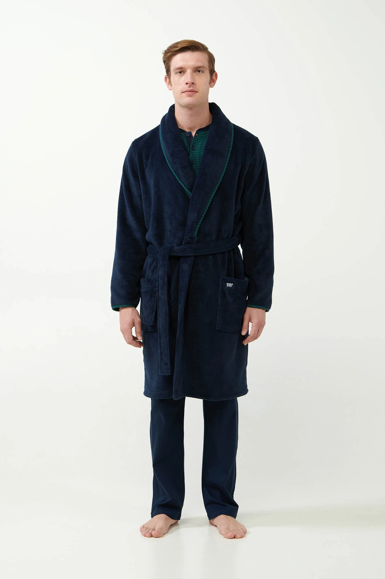 Μακριά Σταυρωτή Fleece Ρόμπα