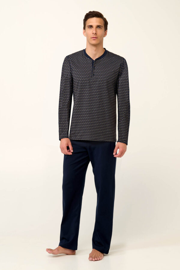 Ανδρική Βαμβακερή Πυζάμα με Πατιλέτα