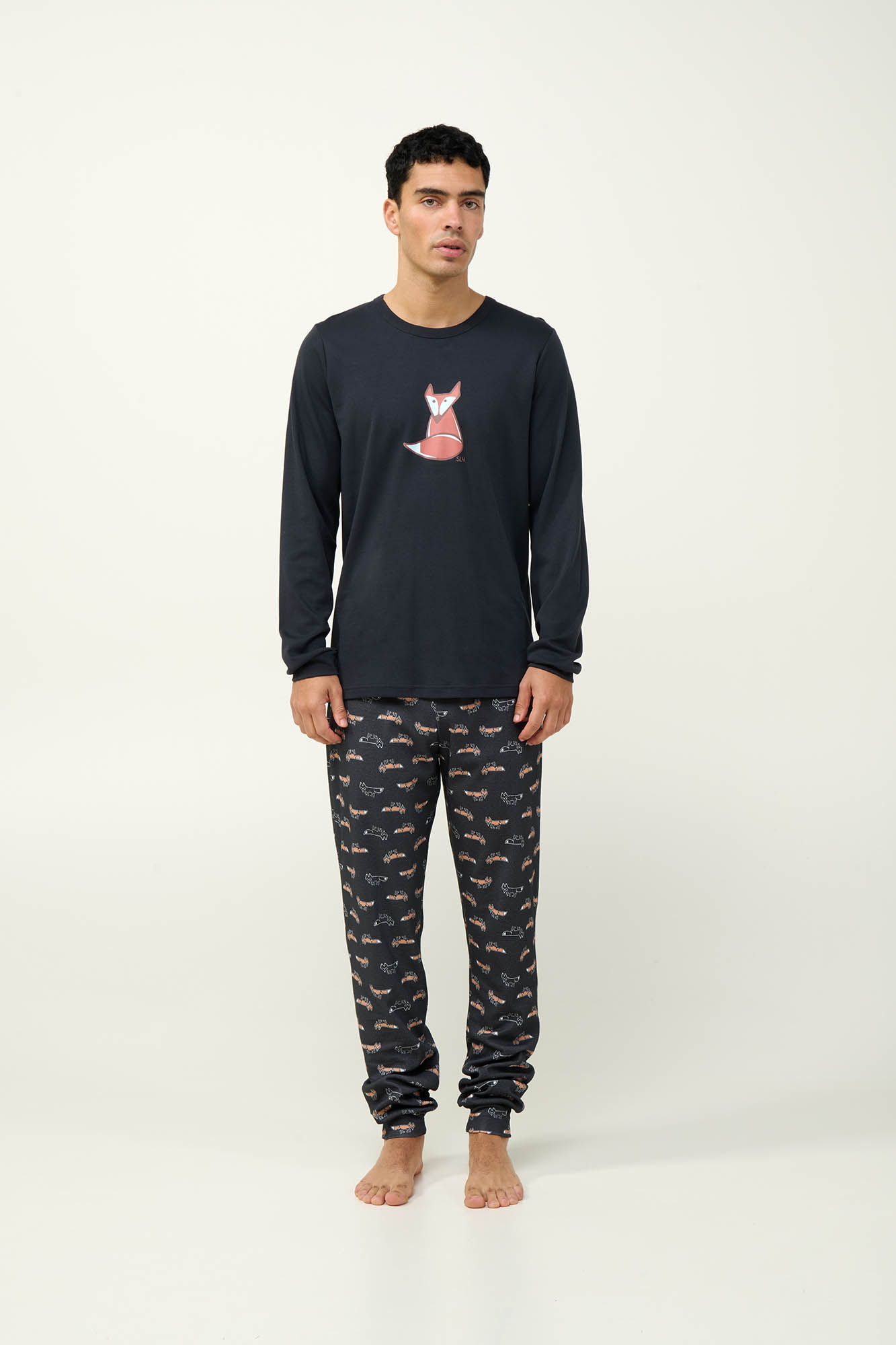 Ανδρική Βαμβακερή Πυτζάμα με Μανσέτες