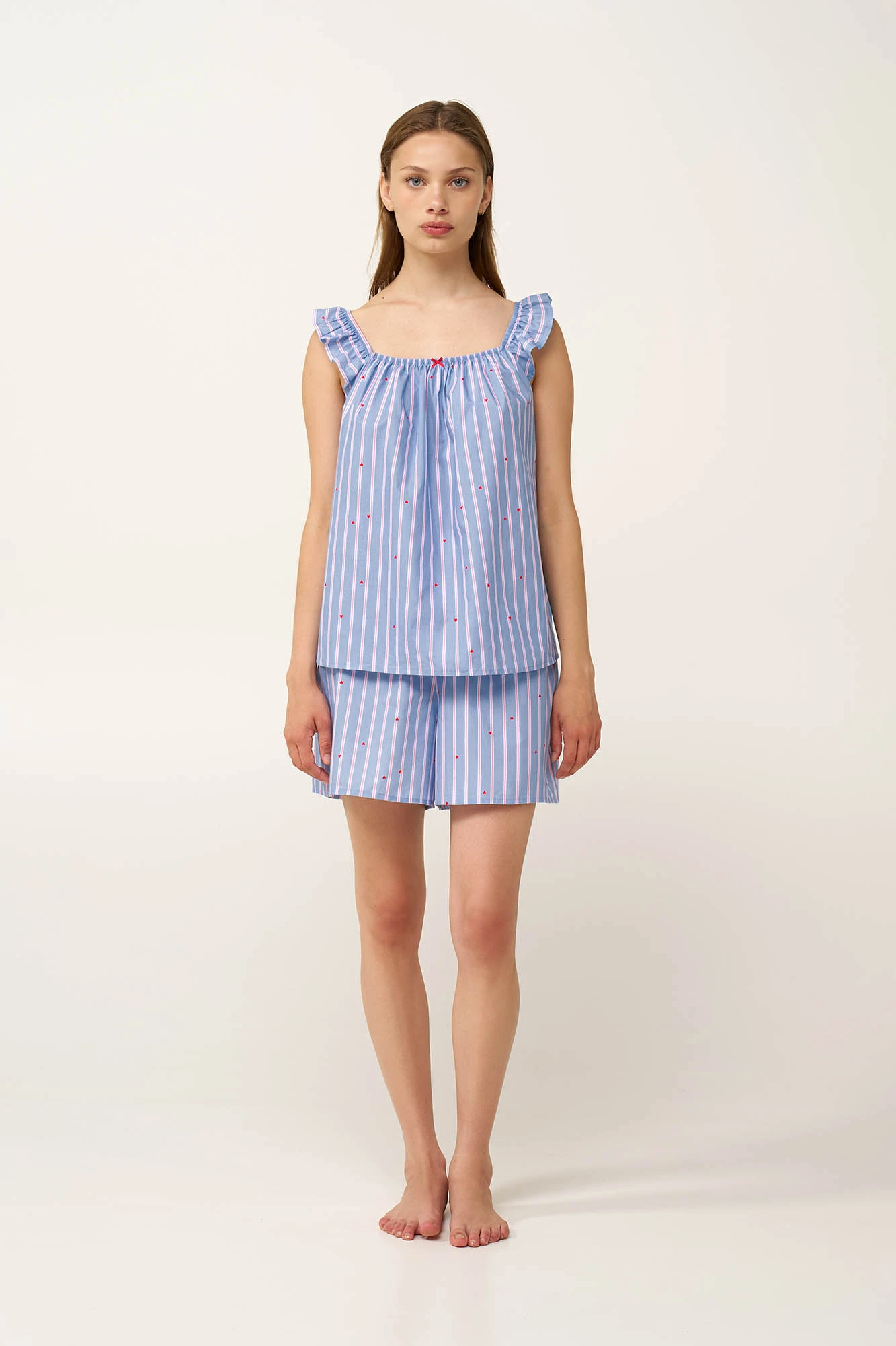 Baby Doll με Σούρες από Ποπλίνα