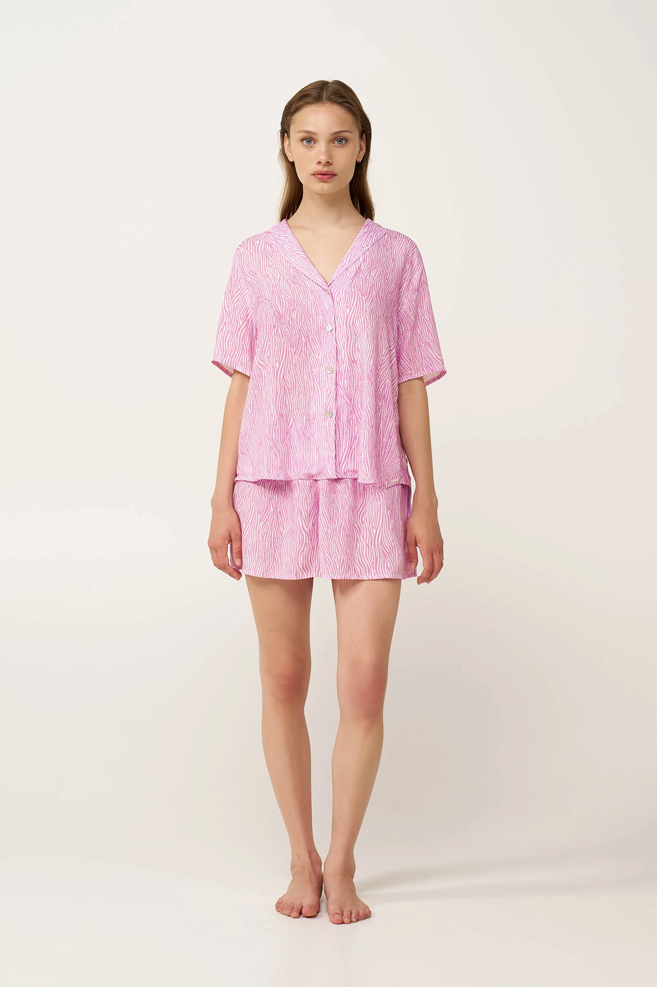 1_0830574085 Γυναικεία Κουμπωτή Πυτζάμα από Ποπλίνα