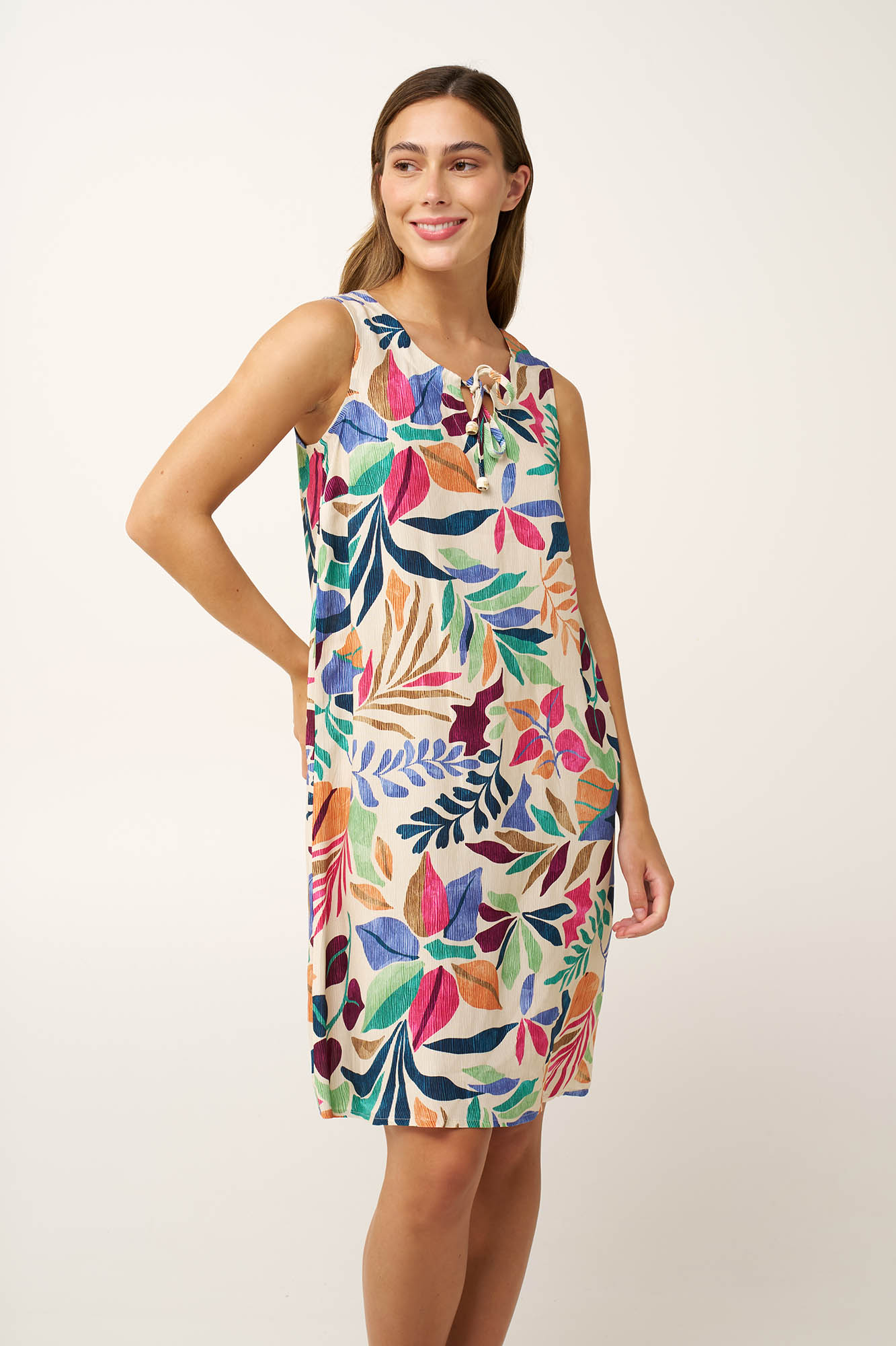 Αμάνικο Καλοκαιρινό Φόρεμα Ποπλίνα