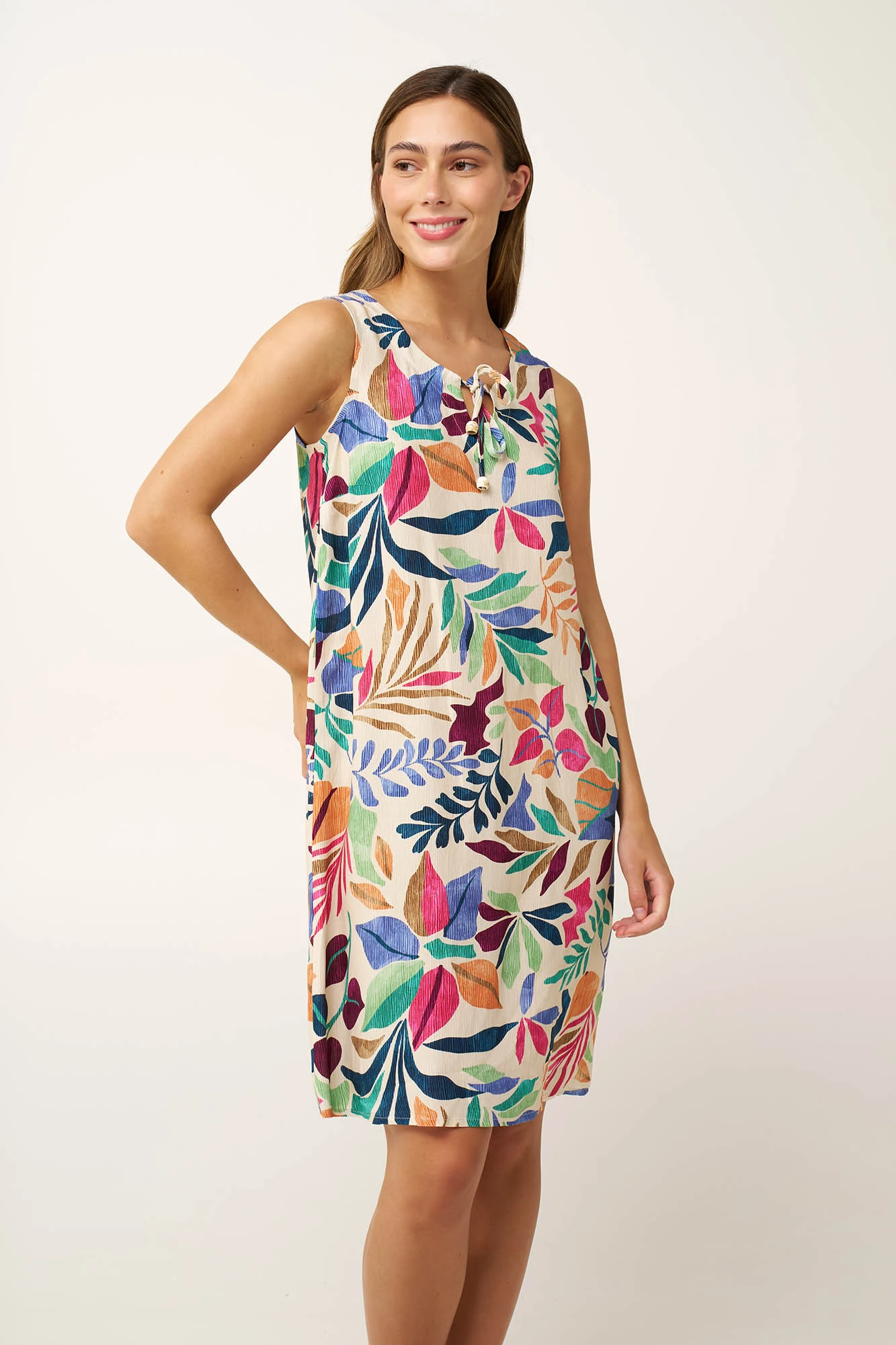 1_0838883293 Αμάνικο Καλοκαιρινό Φόρεμα Ποπλίνα