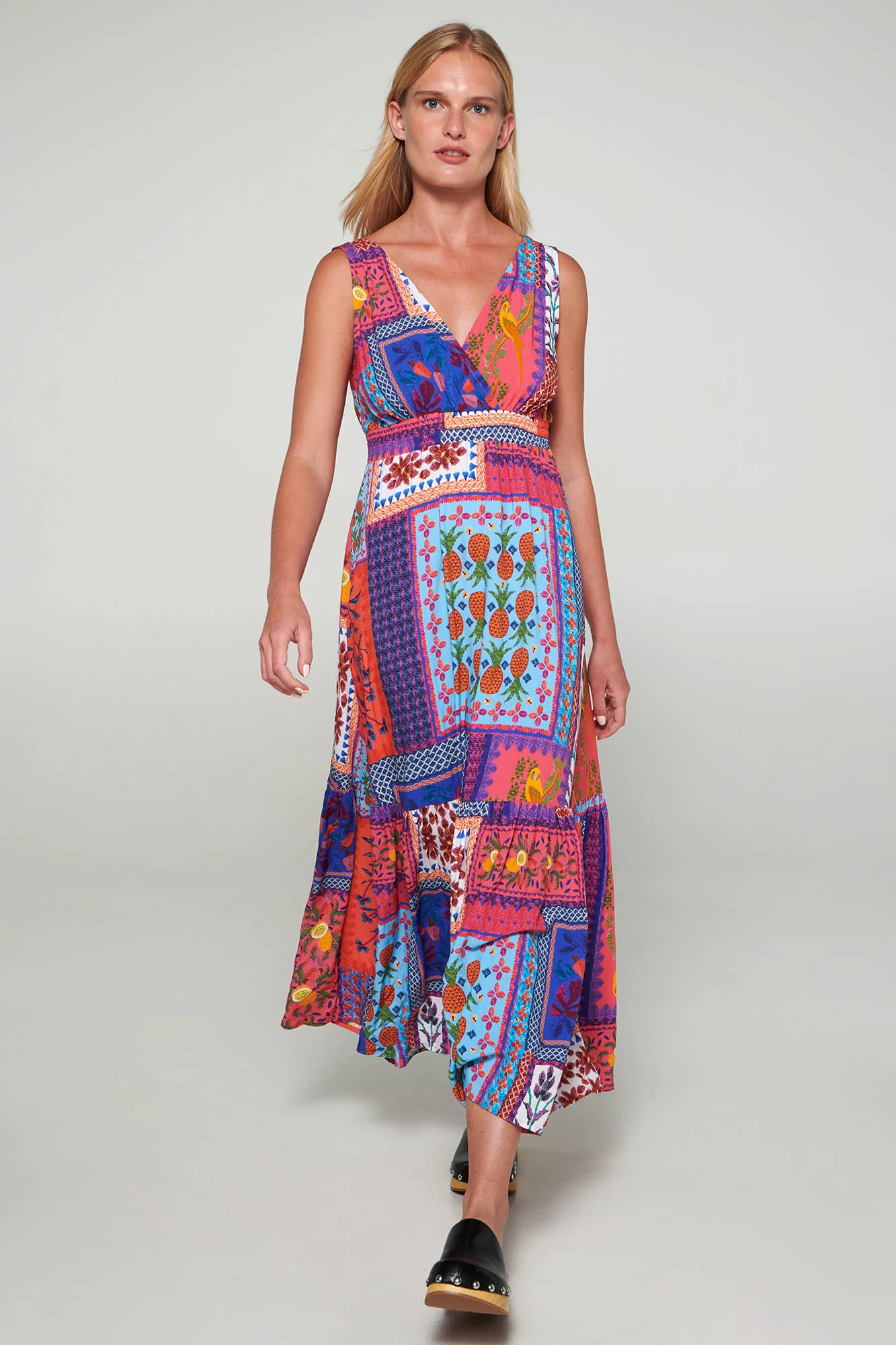 Εμπριμέ Μακρύ Φόρεμα