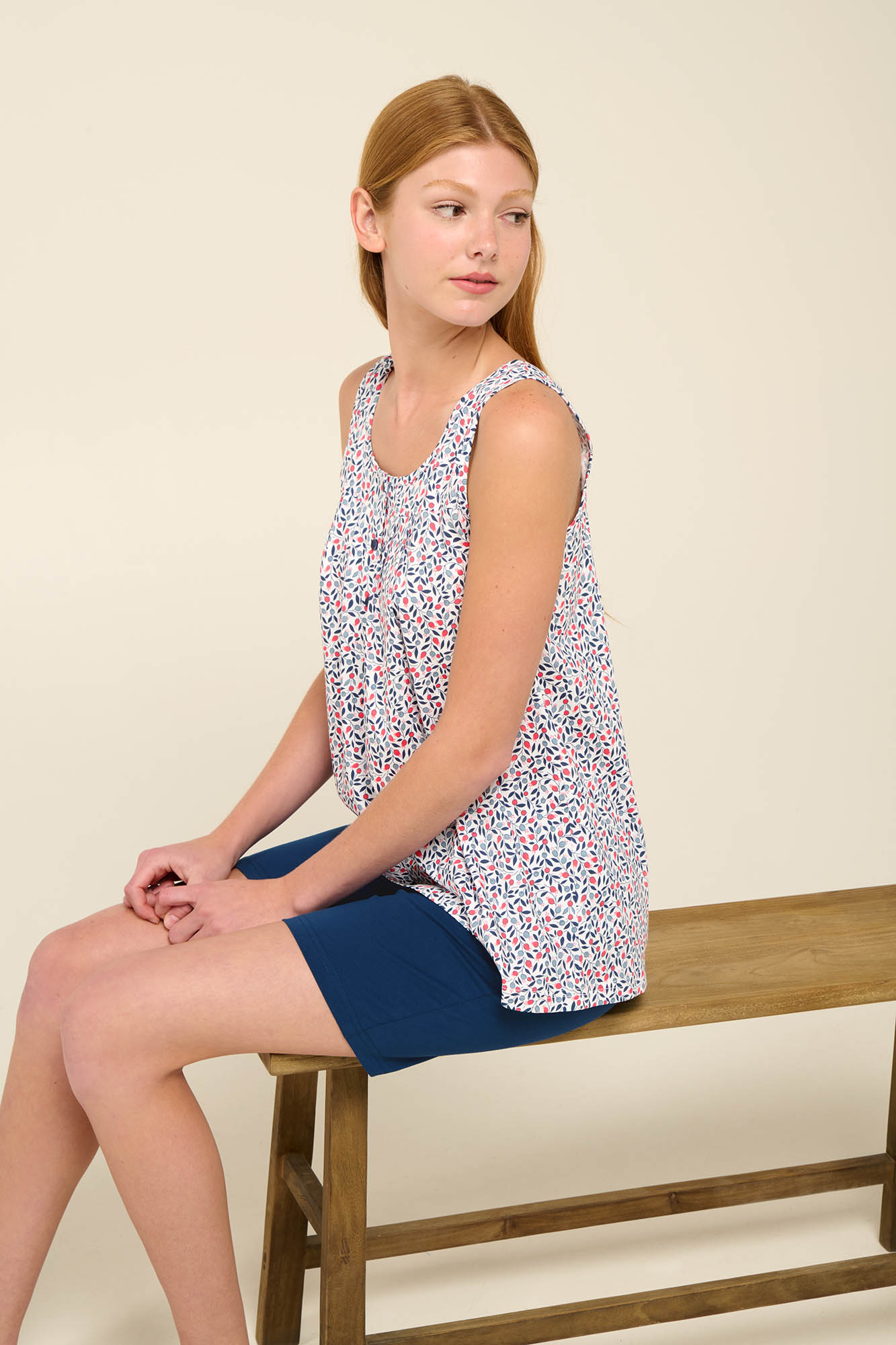 Βαμβακερή Γυναικεία Πυτζάμα με Κοντό Παντελόνι