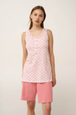 Γυναικεία Αμάνικη Βαμβακερή Πυτζάμα