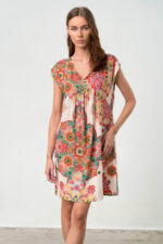 Εμπριμέ Αμάνικο Φόρεμα