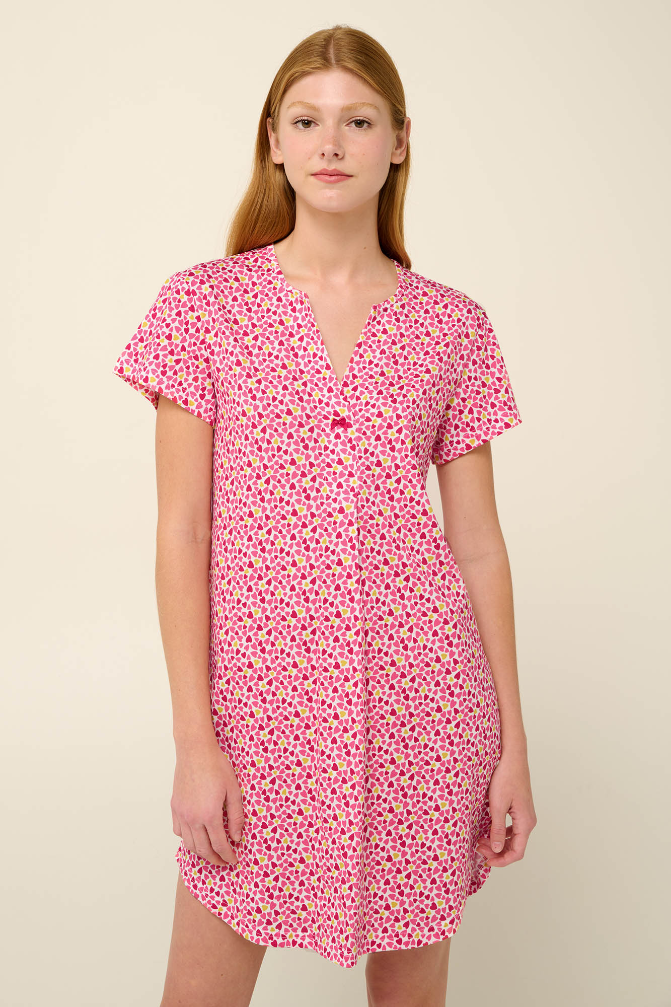 Καλοκαιρινό Νυχτικό από Βαμβάκι με V Λαιμόκοψη