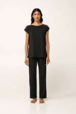 Γυναικεα Μονόχρωμη Πυτζάμα Micromodal