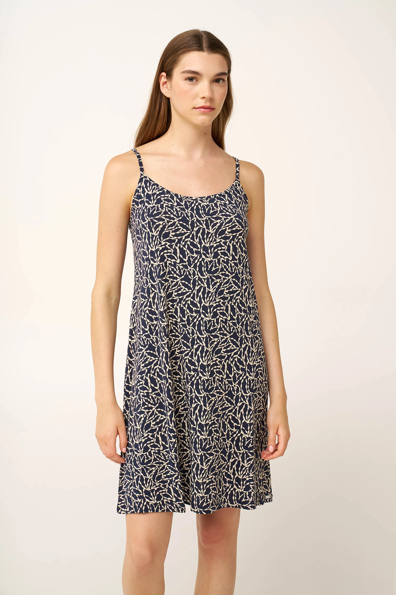 1_0913099155 Φλοράλ Micromodal Νυχτικό με Τιράντες