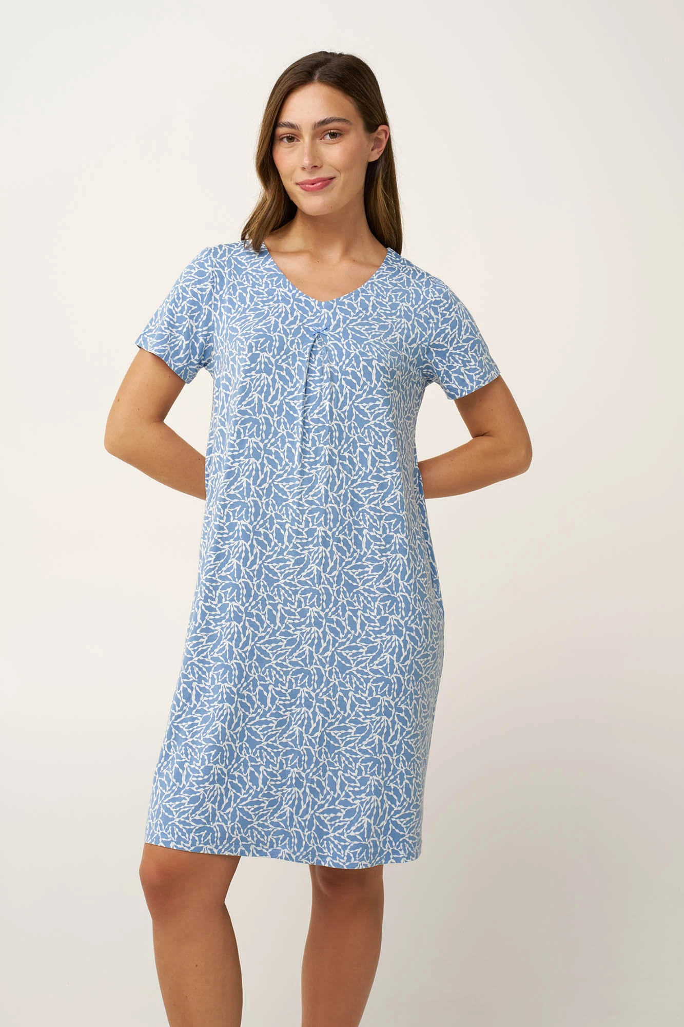 Micromodal Νυχτικό με Πιέτα