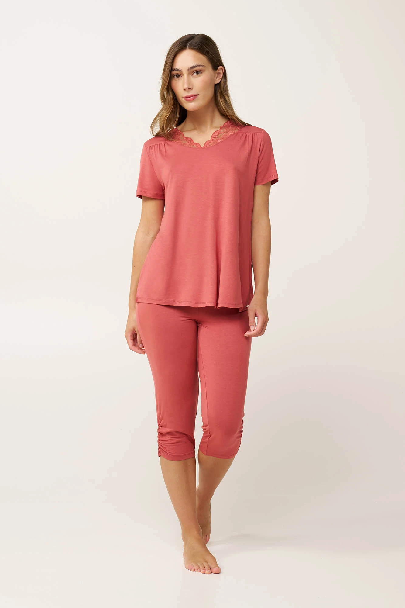 Γυναικεία Πυτζάμα Micromodal με Σούρες