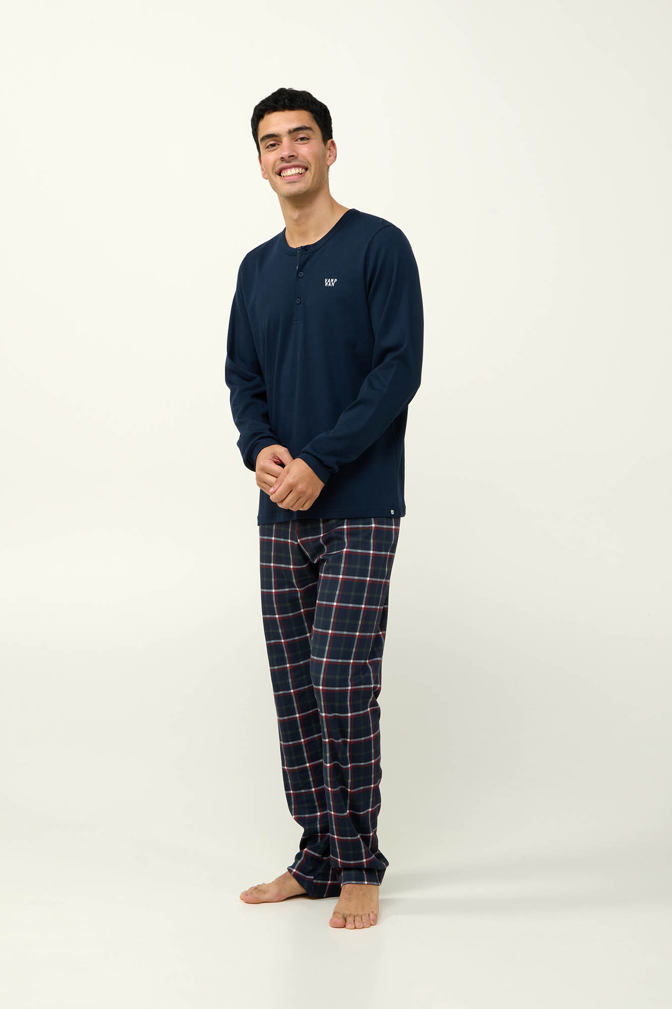 Ανδρική Βαμβακερή Πυτζάμα με Πατιλέτα