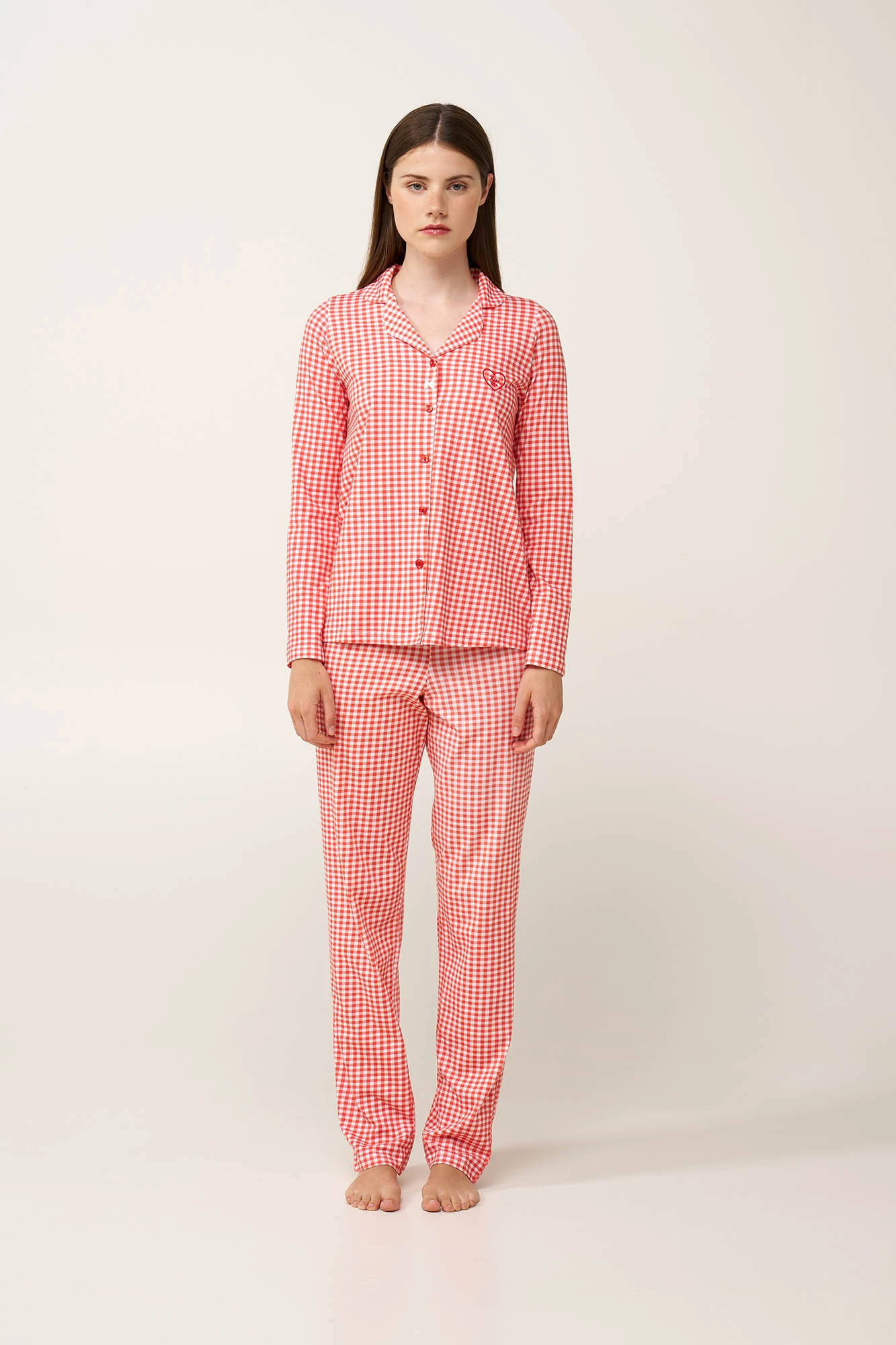 1_0968174567 Γυναικεία Κουμπωτή Βαμβακερή Πυτζάμα