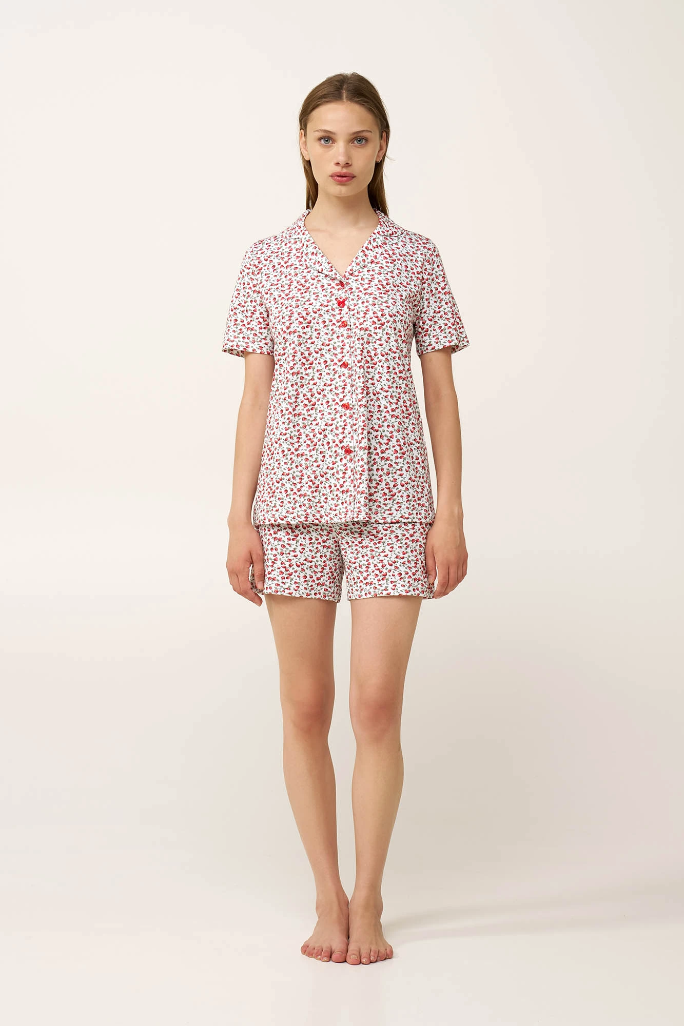 1_0978607445 Βαμβακερή Γυναικεία Κουμπωτή Πυτζάμα