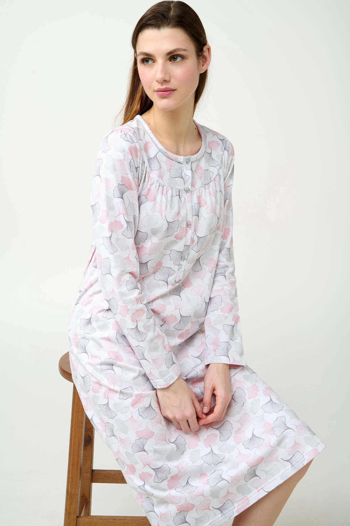 Χειμερινό Φούτερ Νυχτικό με Πατιλέτα