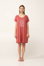 Νυχτικό Micromodal με Κοντό Μανίκι