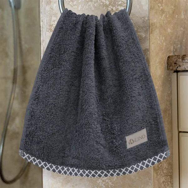 2000029993-a LINO Πετσέτα Χεριών (30x50) Marley Ανθρακί