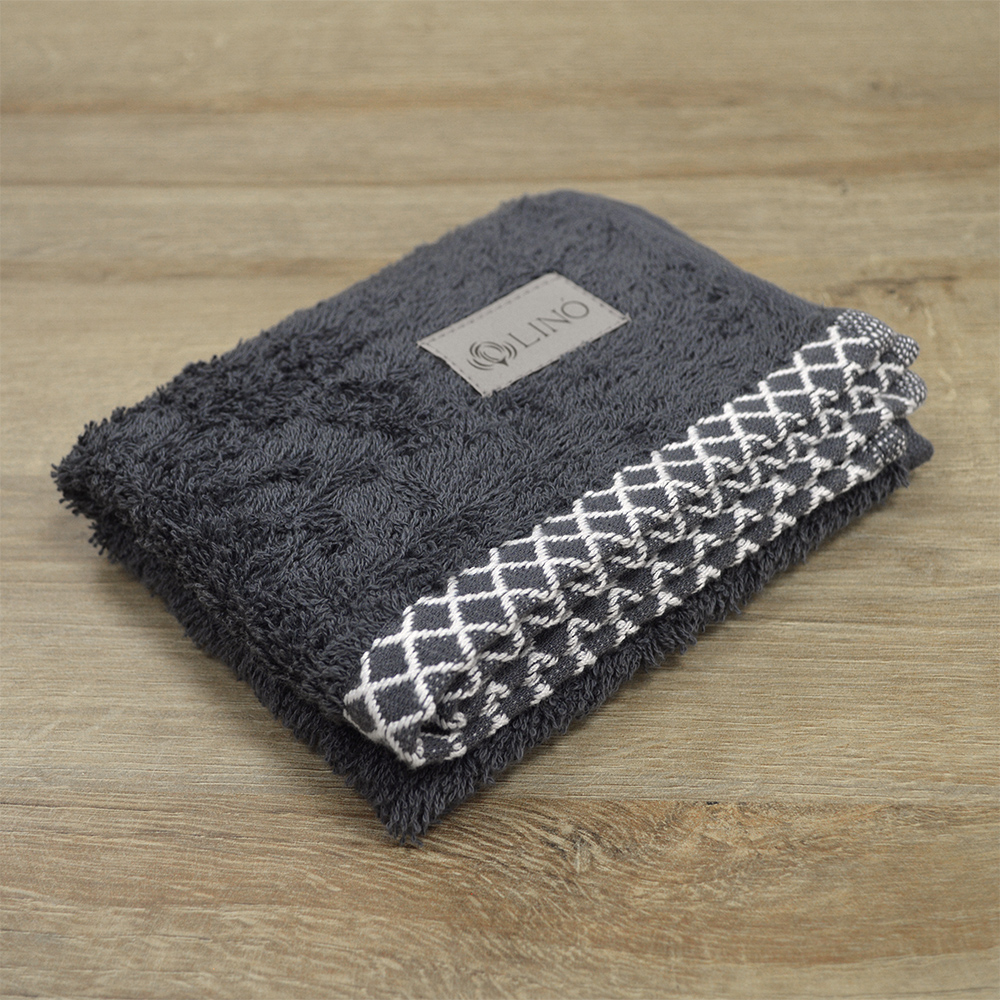 2000029993-b LINO Πετσέτα Χεριών (30x50) Marley Ανθρακί