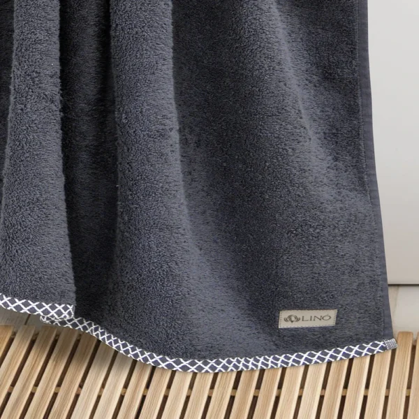2000030003-a LINO Πετσέτα Σώματος (80x150) Marley Ανθρακί