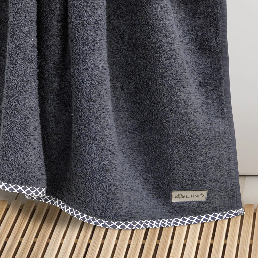 2000030003-a LINO Πετσέτα Σώματος (80x150) Marley Ανθρακί