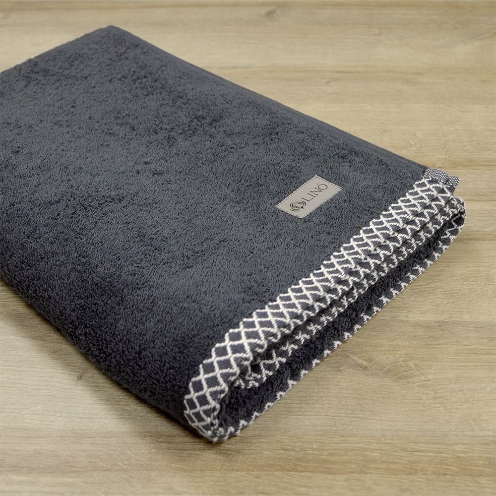 2000030003-b LINO Πετσέτα Σώματος (80x150) Marley Ανθρακί