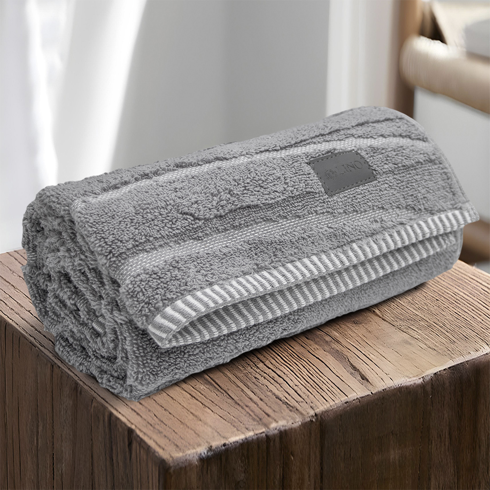 2000030059-b LINO Πετσέτα Προσώπου (50x100) Loomline Γκρι