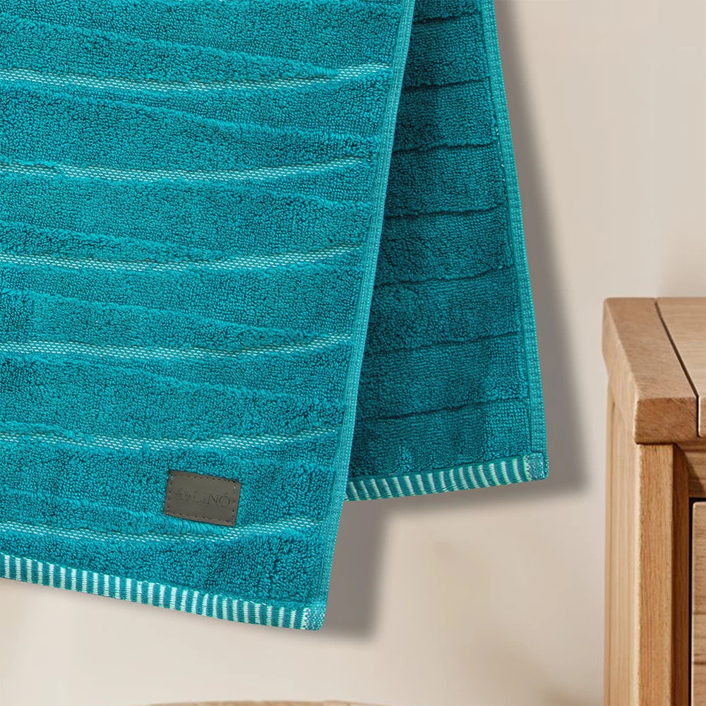 2000030060-a LINO Πετσέτα Προσώπου (50x100) Loomline Πετρόλ