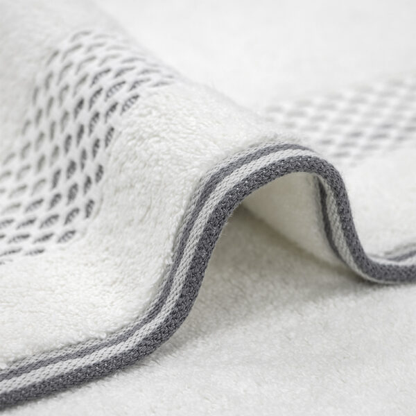 2000030076-b LINO Πετσέτα Χεριών (30x50) Igalo Λευκό/Ασημί