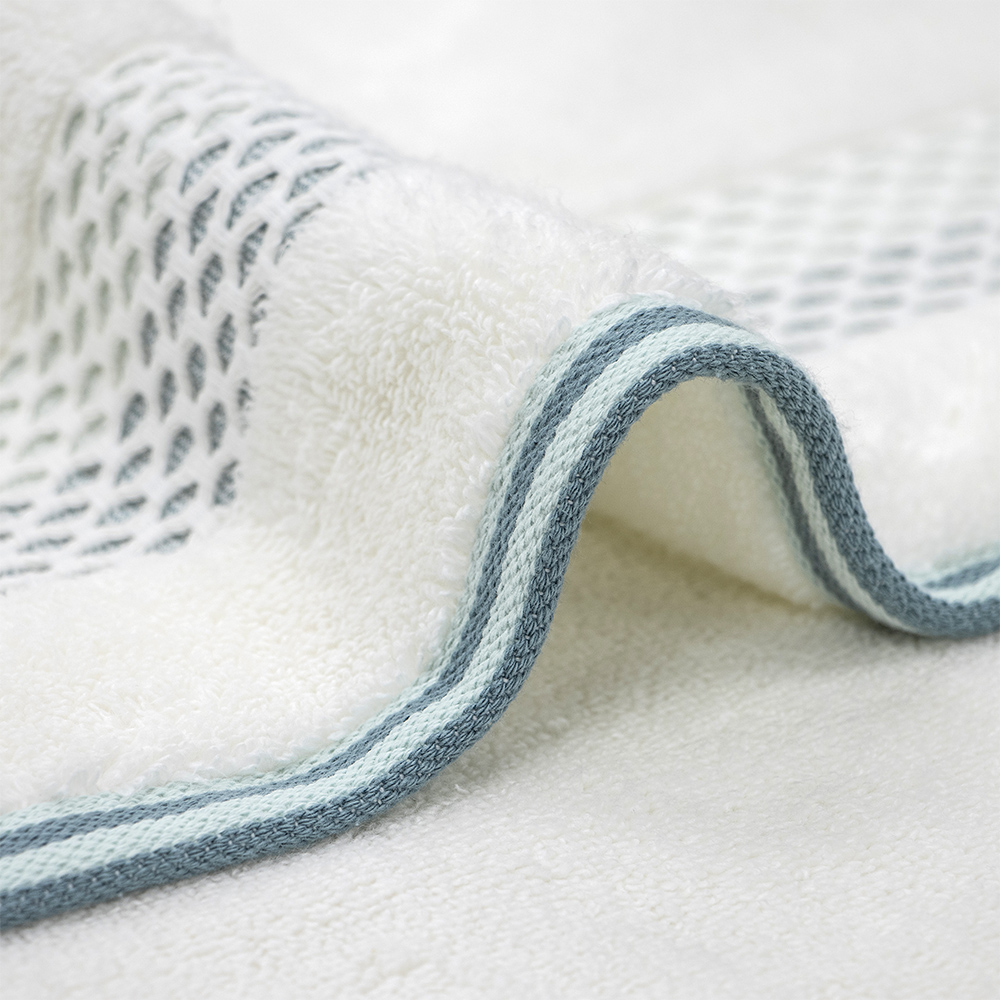 LINO Πετσέτα Προσώπου (50x90) Igalo Λευκό/Μέντα