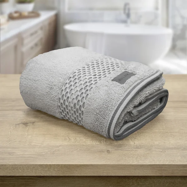 LINO Πετσέτα Προσώπου (50x90) Igalo Ασημί