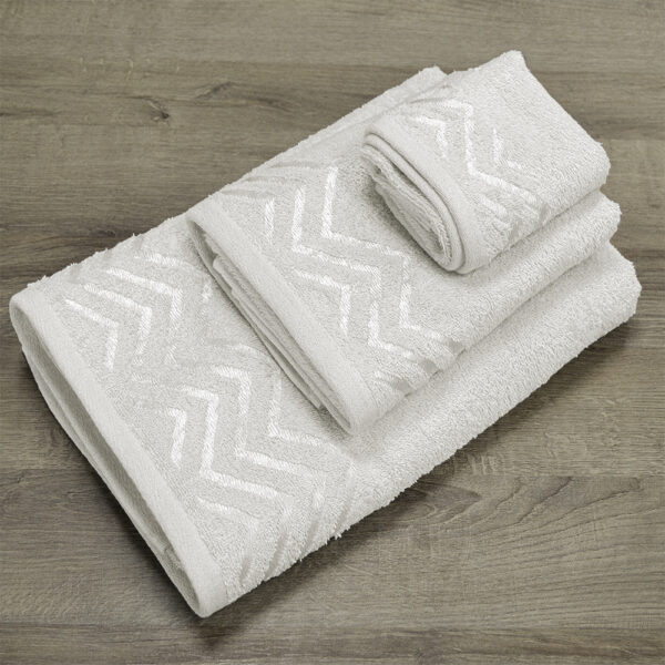 LINO Σετ πετσέτες 3τμχ (30x50,50x90,70x140) Wavie Εκρού