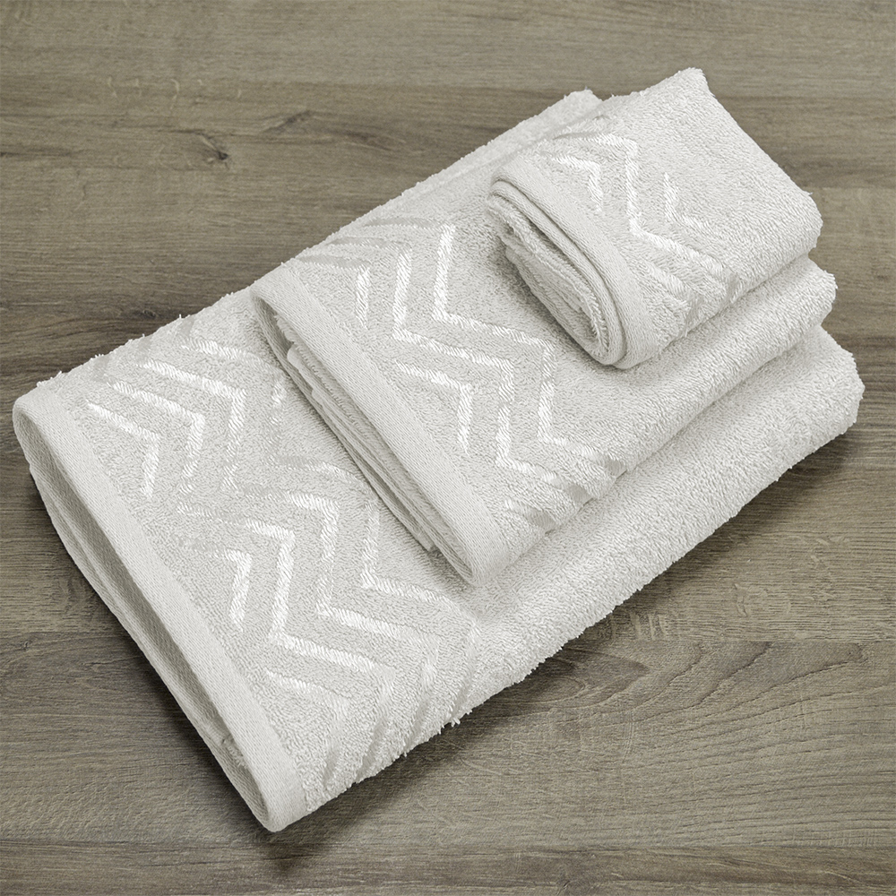 LINO Σετ πετσέτες 3τμχ (30x50,50x90,70x140) Wavie Εκρού