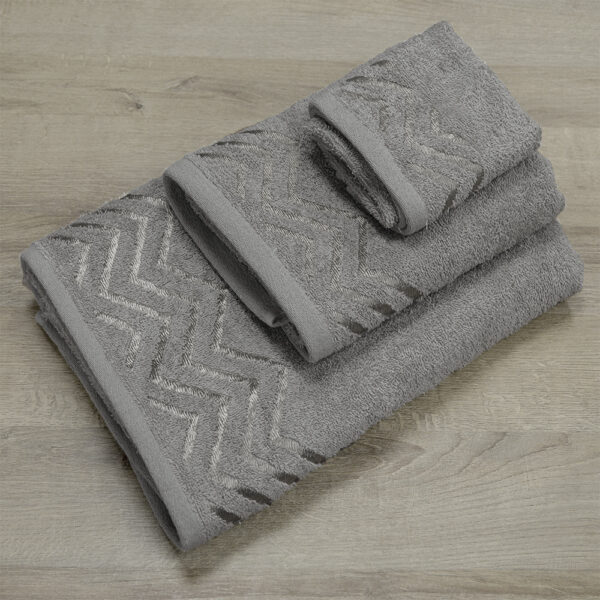 LINO Σετ πετσέτες 3τμχ (30x50,50x90,70x140) Wavie Μόκα