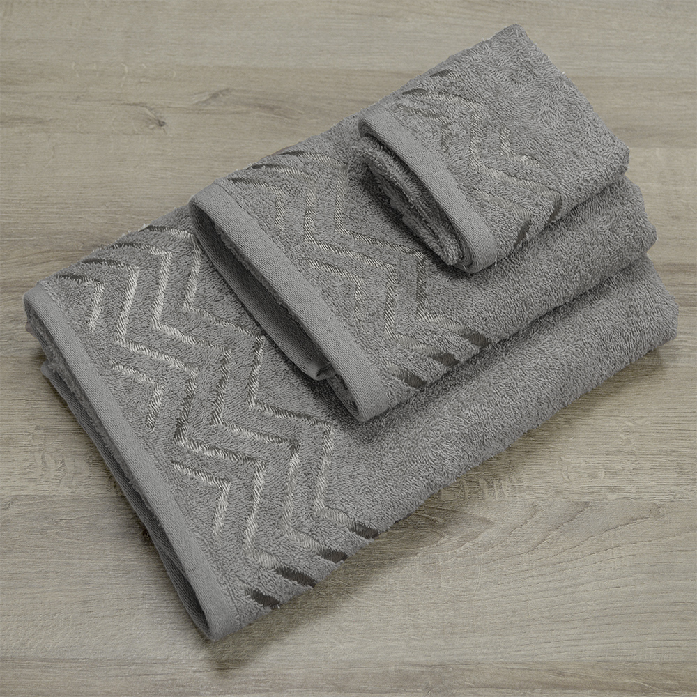 LINO Σετ πετσέτες 3τμχ (30x50,50x90,70x140) Wavie Μόκα