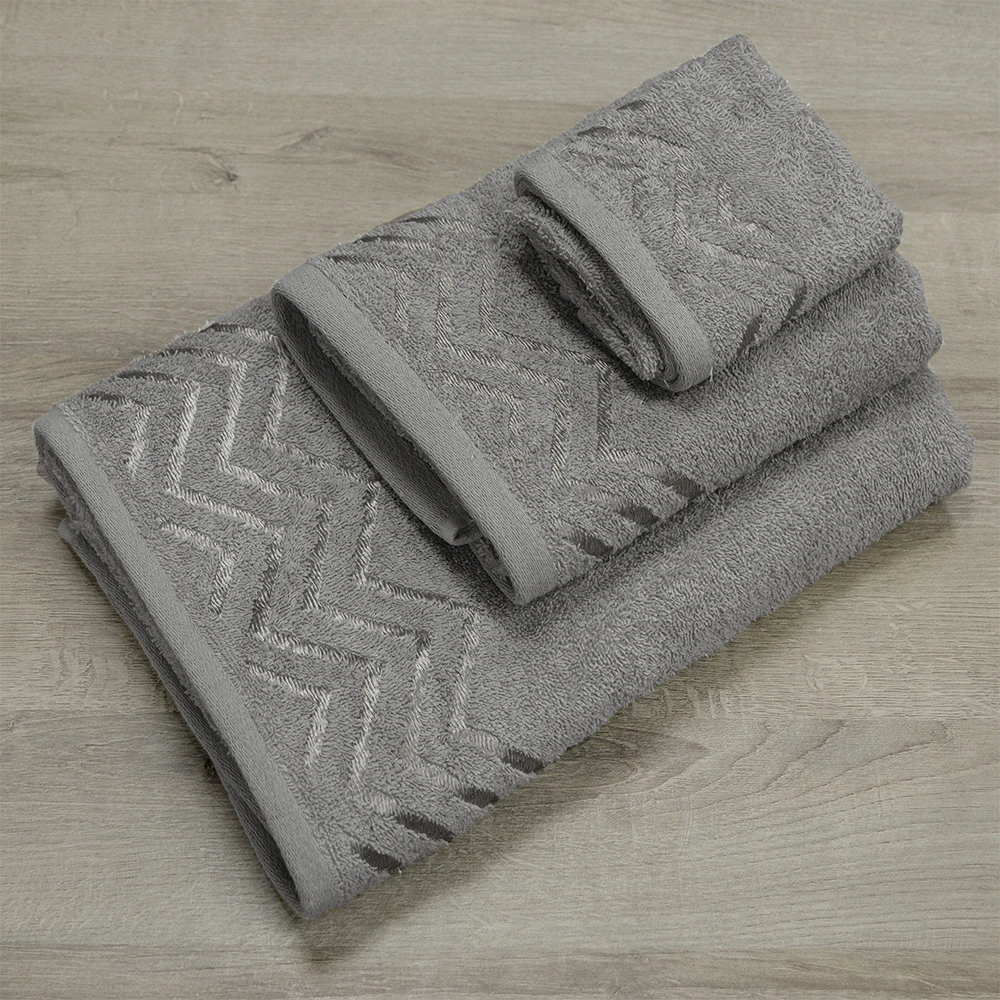 LINO Σετ πετσέτες 3τμχ (30x50,50x90,70x140) Wavie Μόκα