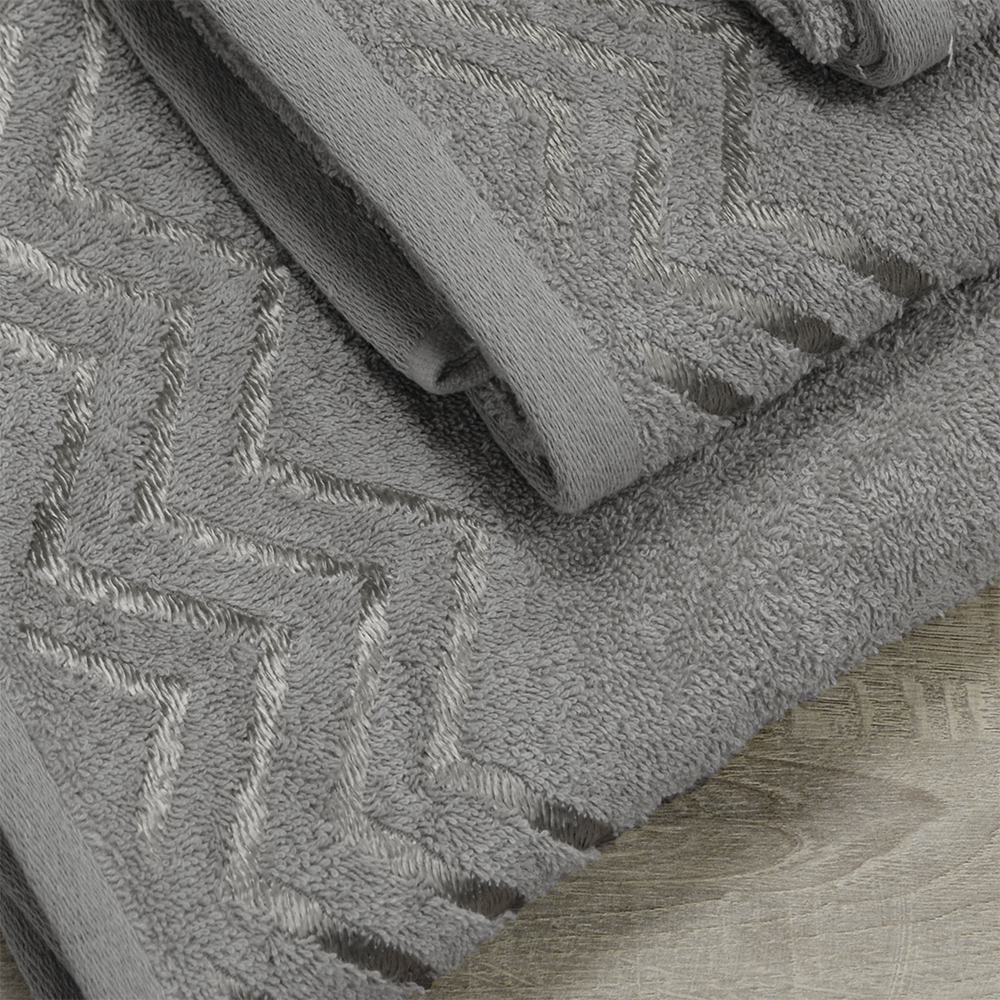 LINO Σετ πετσέτες 3τμχ (30x50,50x90,70x140) Wavie Μόκα