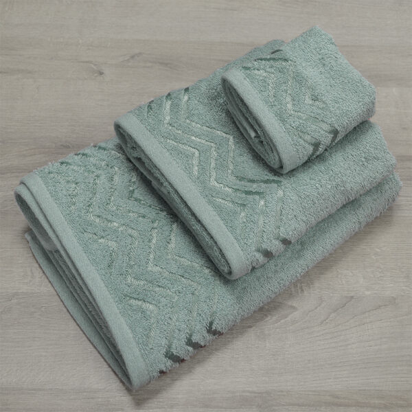 LINO Σετ πετσέτες 3τμχ (30x50,50x90,70x140) Wavie Μέντα