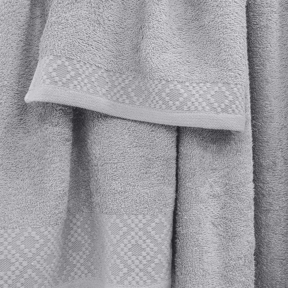 LINO Σετ πετσέτες 3τμχ (30x50,50x90,70x140) Serapha Ανοιχτό Γκρι