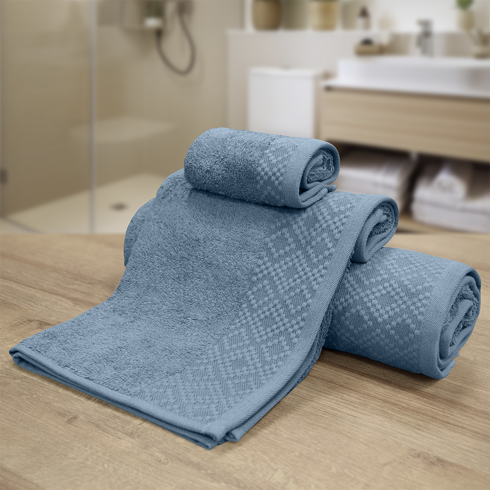 LINO Σετ πετσέτες 3τμχ (30x50,50x90,70x140) Serapha Πετρόλ