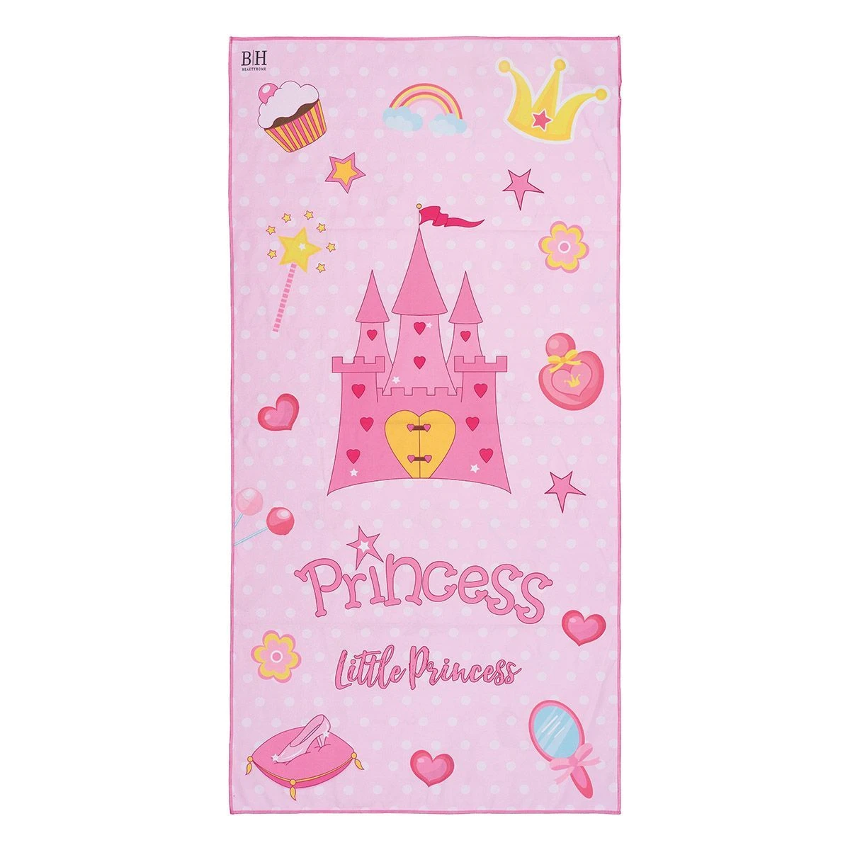2265 Beauty Home Πετσέτα θαλάσσης διπλής όψης παιδική Microfiber Αrt 2265 Ροζ