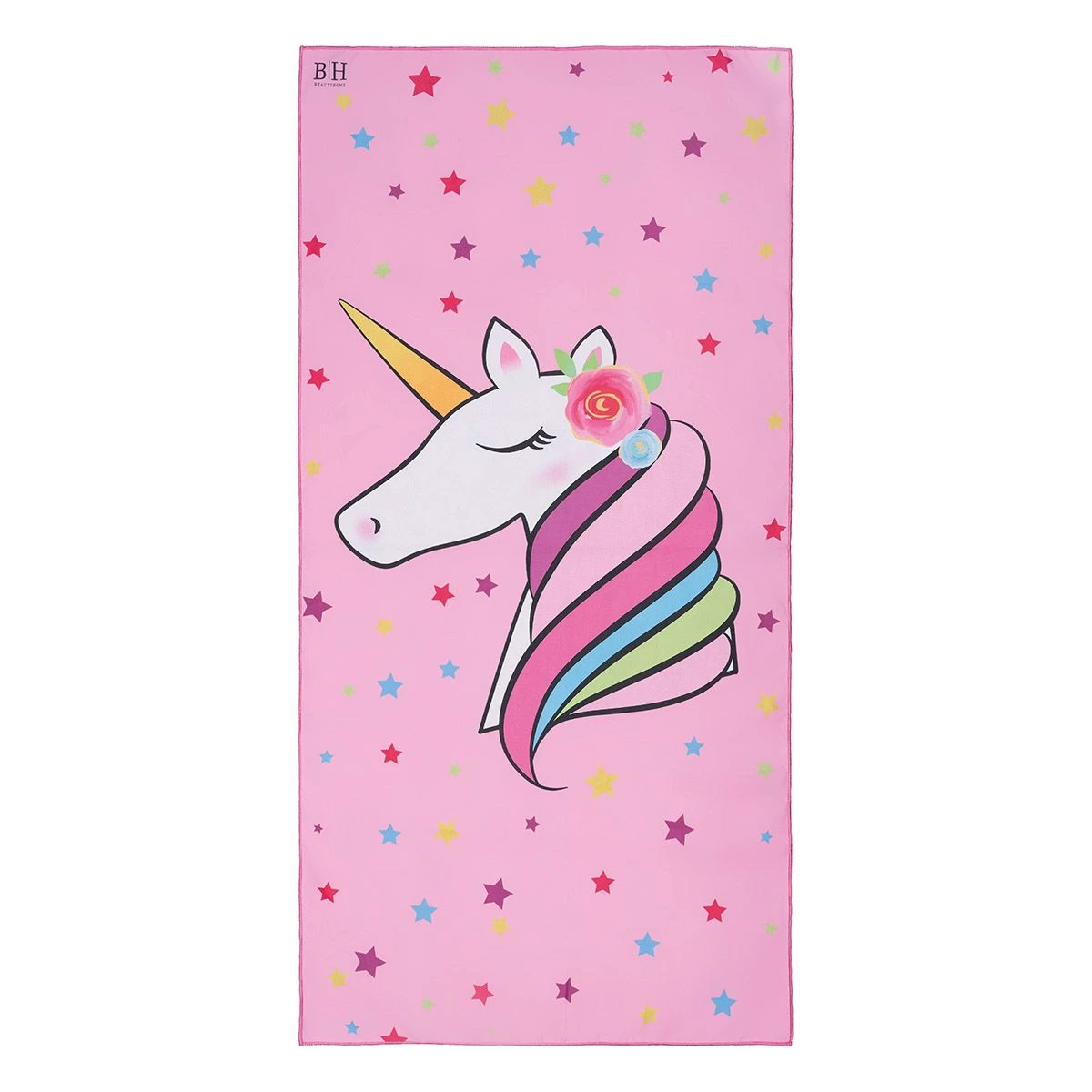 2266 Beauty Home Πετσέτα θαλάσσης διπλής όψης παιδική Microfiber Αrt 2266 Ροζ