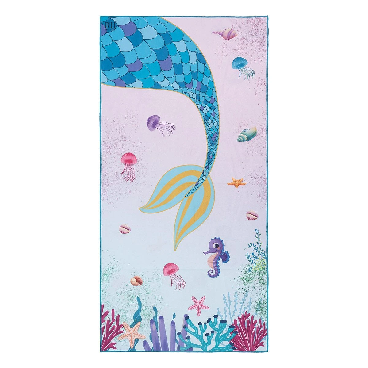 2268 Beauty Home Πετσέτα θαλάσσης διπλής όψης παιδική Microfiber Αrt 2268 Βεραμάν