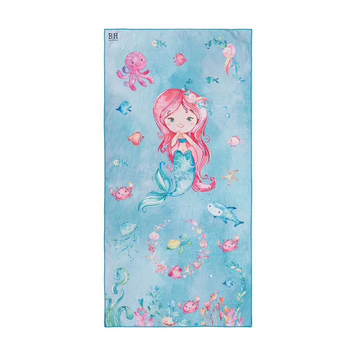 2269 Beauty Home Πετσέτα θαλάσσης διπλής όψης παιδική Microfiber Αrt 2269 Βεραμάν