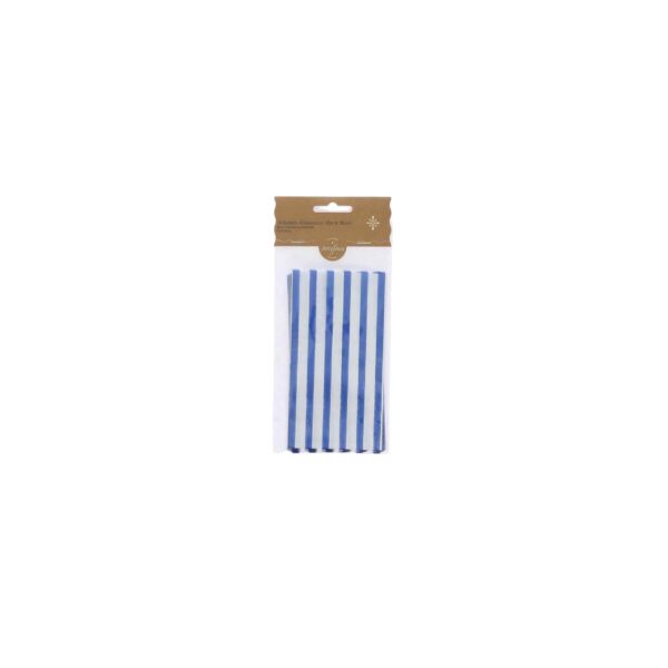 Beauty Home 10 Σακούλες με μπλε Ρίγες 8,5x16cm – Κατάλληλες για Τρόφιμα