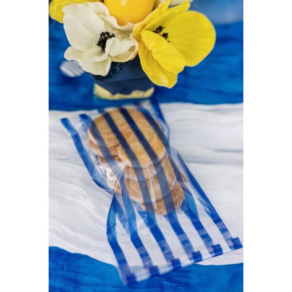 Beauty Home 10 Σακούλες με μπλε Ρίγες 8,5x16cm – Κατάλληλες για Τρόφιμα