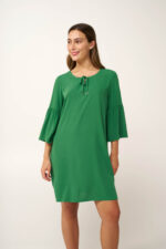 Καλοκαιρινό Κρεπ Φόρεμα με Μανίκι - Image 2