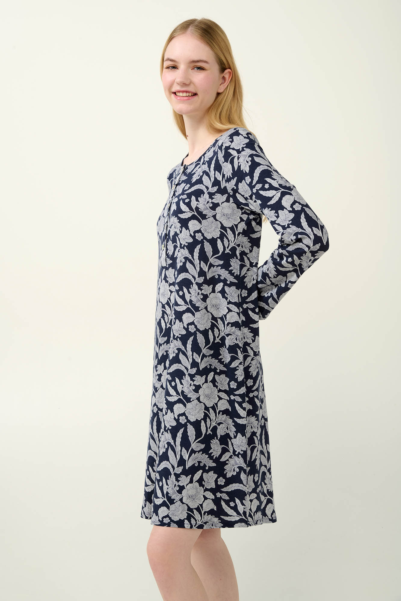 Micromodal Φλοράλ Νυχτικό με Πατιλέτα